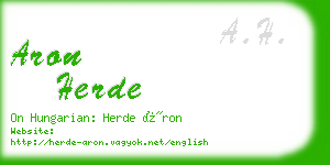 aron herde business card